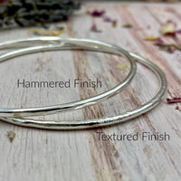 Classic 2.5mm Silver Round or Oval Bangle