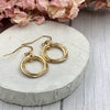 9 Ring Petite 14kt Goldfill Entwined Ring Necklace