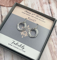4 Ring Petite Sterling Silver Entwined Rings Earrings