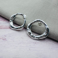 Recycled Silver Orb Earrings