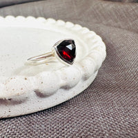 Garnet Trillion Esme Ring