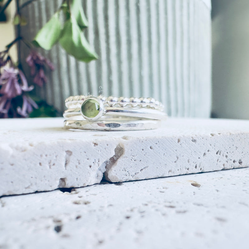 Nathalie Gemstone 3 Ring Set
