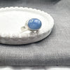Blue Chalcedony Satin Ring