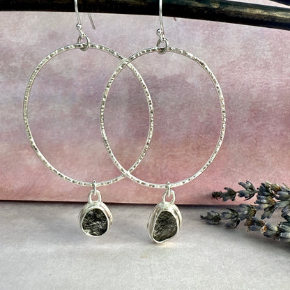 Orb Earrings - Rutilated Quartz