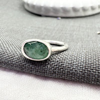 Emerald Sterling Ring - Esme
