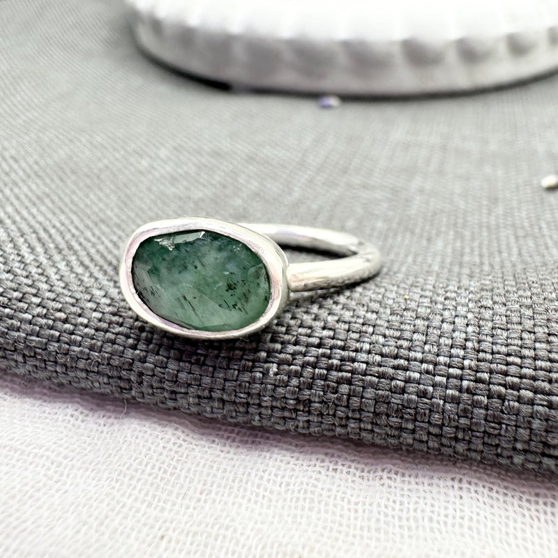 Emerald Sterling Ring - Esme