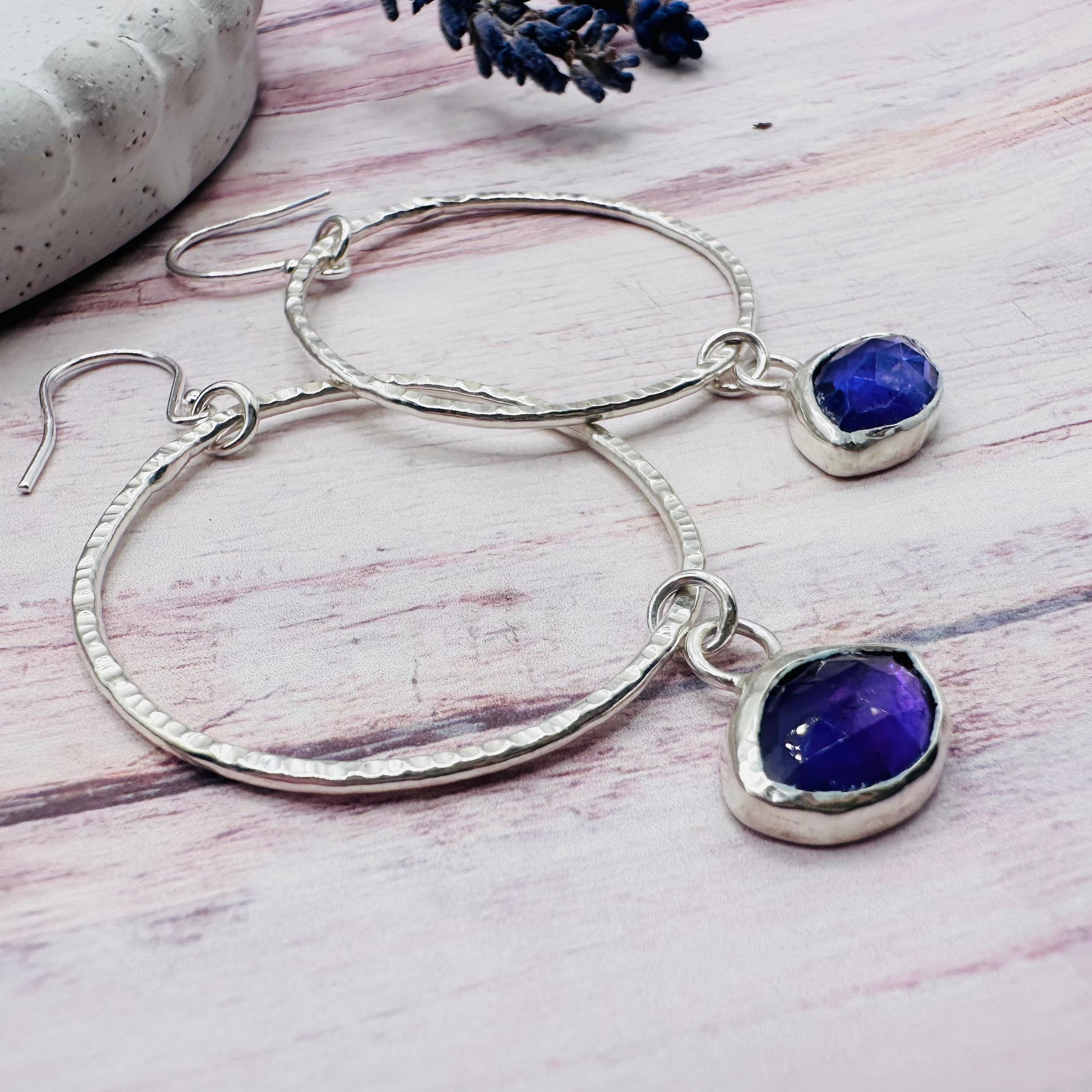 Orb Earrings - Amethyst