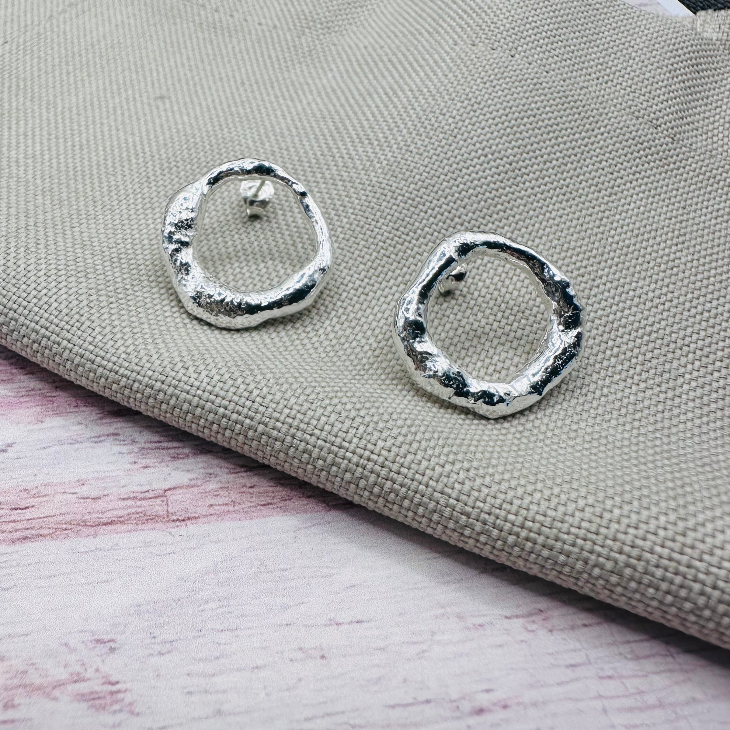 Recycled Silver Orb Earrings