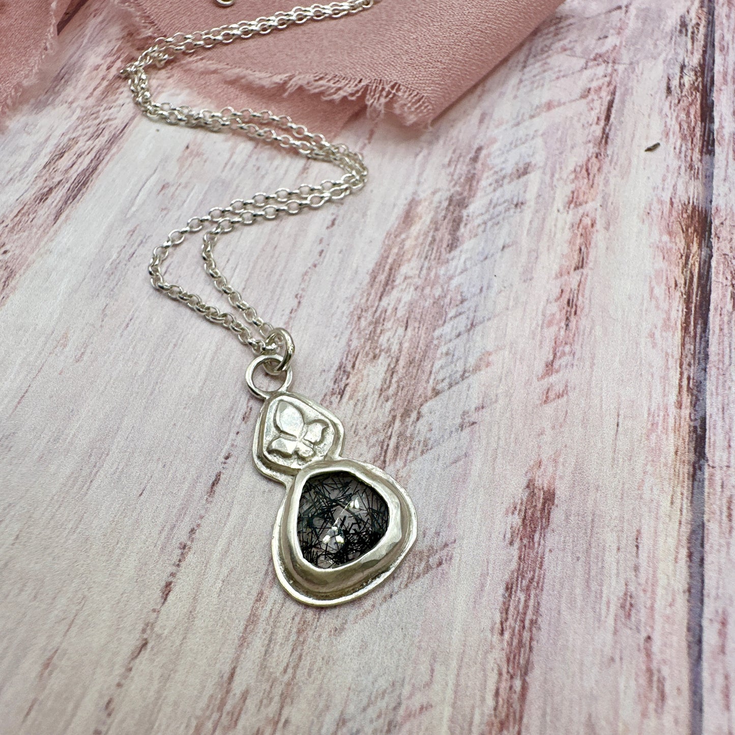 Black Rutilated Quartz Necklace