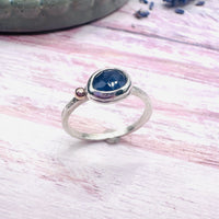 Sapphire Freeform Ring with 9ct Gold