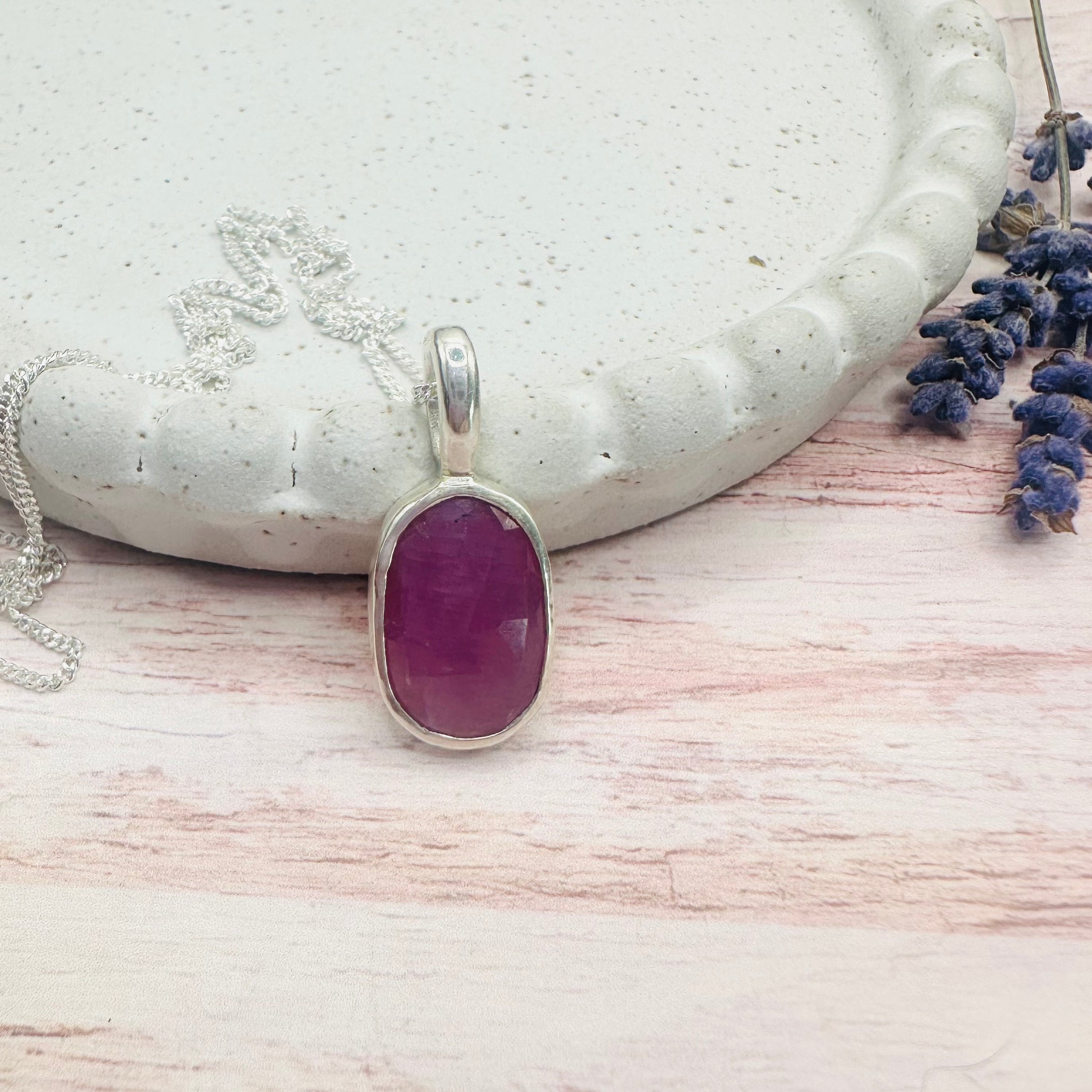 Aurelia Necklace in Pink Sapphire