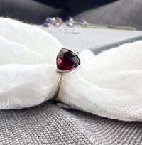 Garnet Trillion Esme Ring