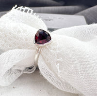 Garnet Trillion Esme Ring