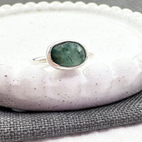 Emerald Sterling Ring - Esme