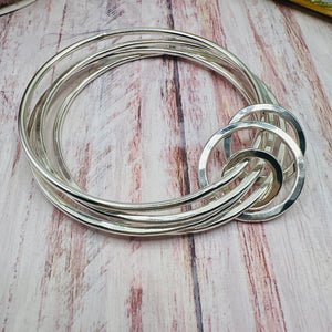 Seven Rings Chunky Bangle - Sz Large - Ready Now