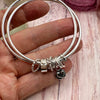 Sterling Hallmarked Charm Bangle - Lola