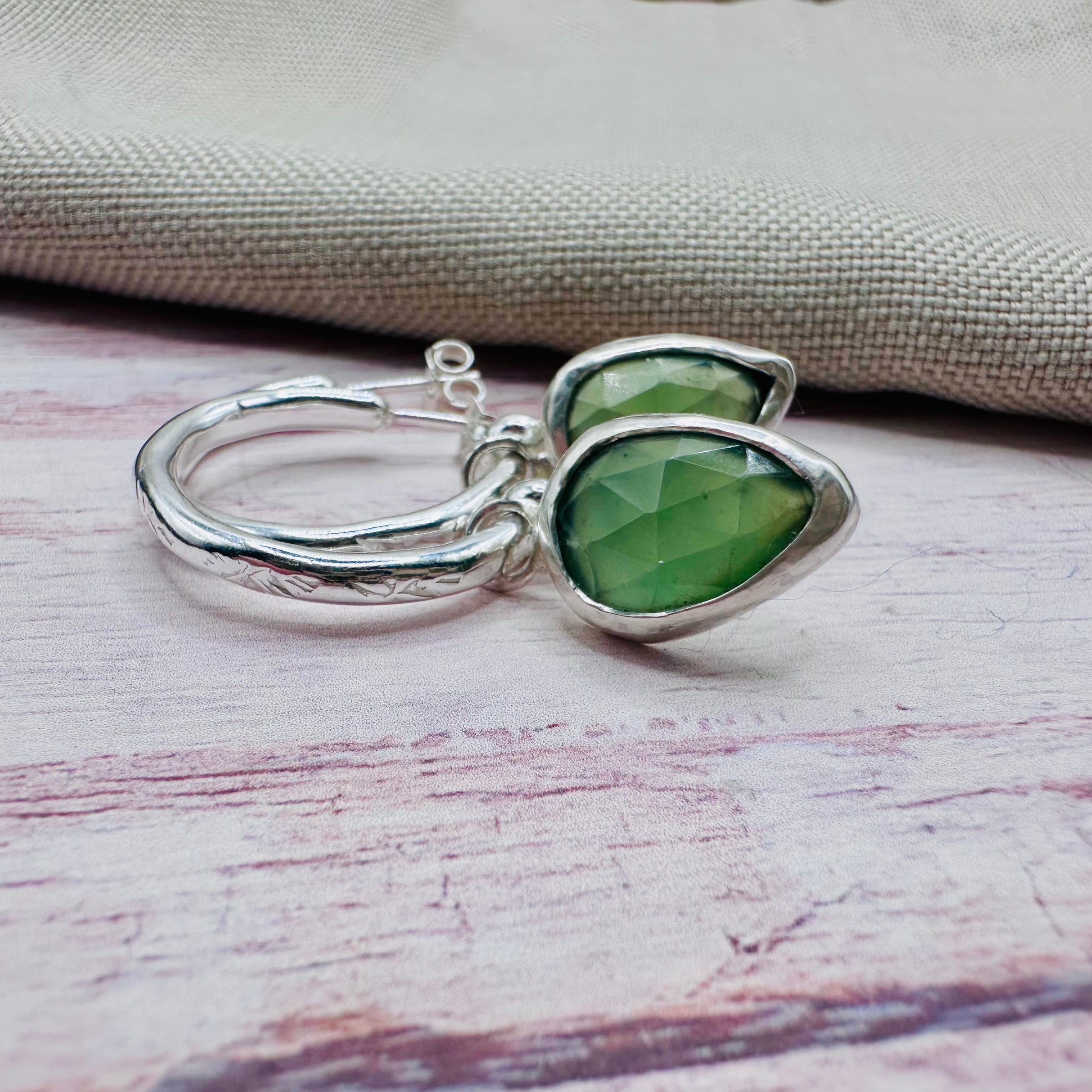 Serpentine Hoop Earrings