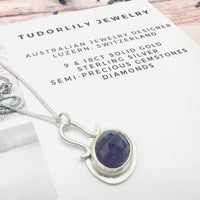 Blaugrüne Kyanit-Halskette