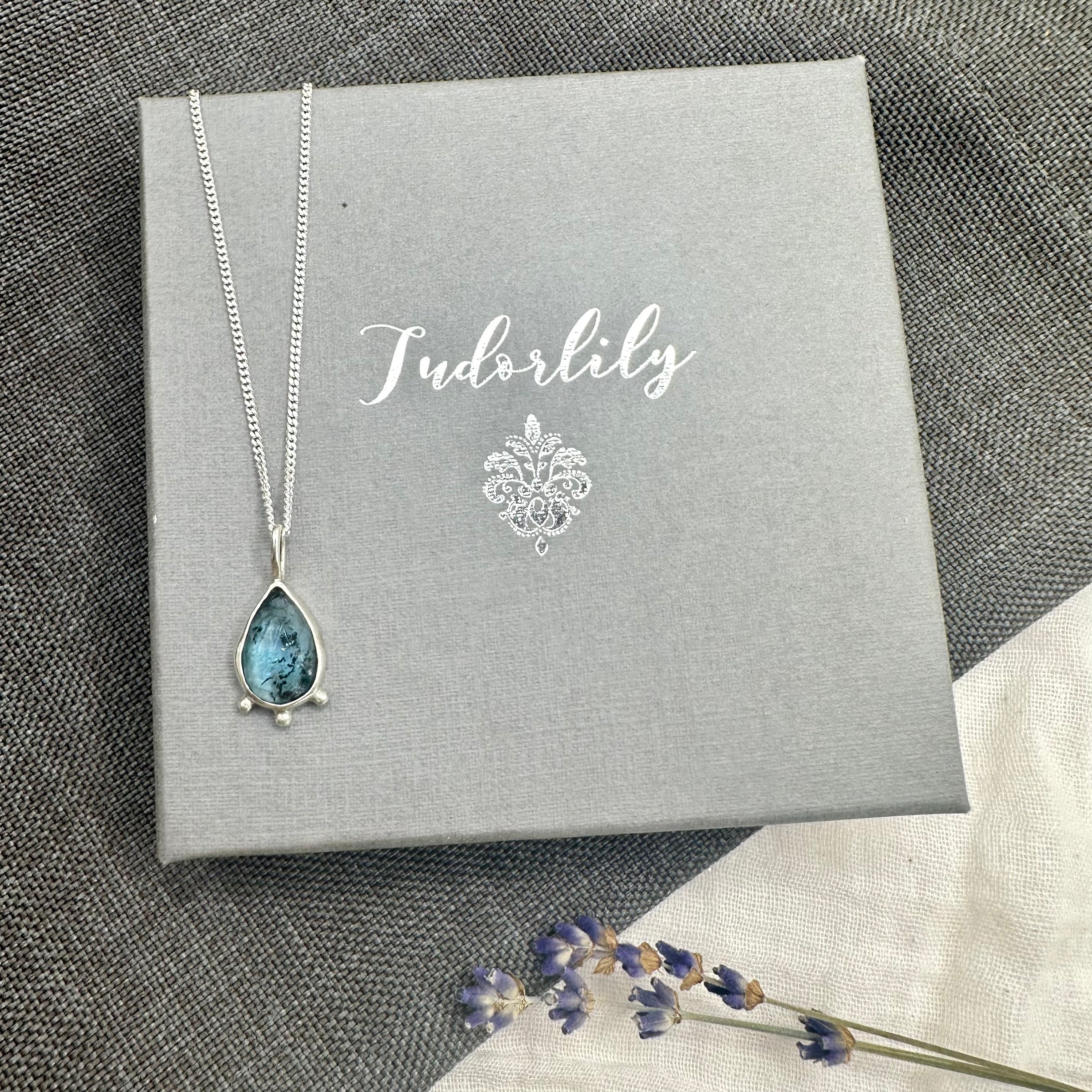Blue Moss Kyanite Necklace