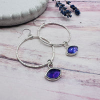 Orb Earrings - Amethyst