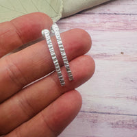 Silver Bar Stud Earrings