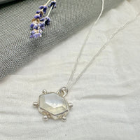 Hexagon Moonstone Necklace