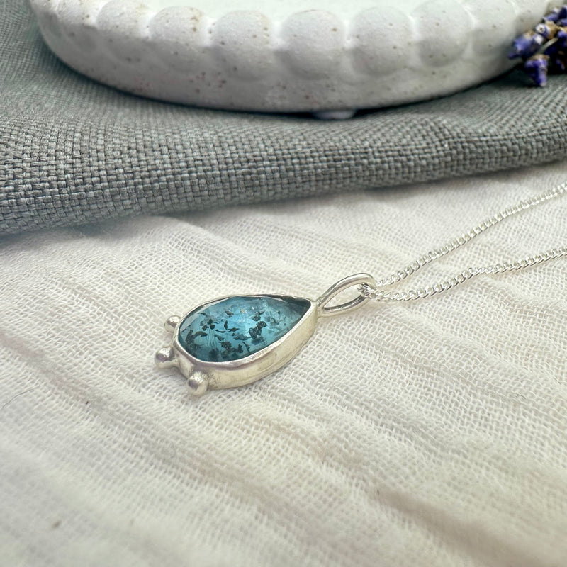 Blue Moss Kyanite Necklace