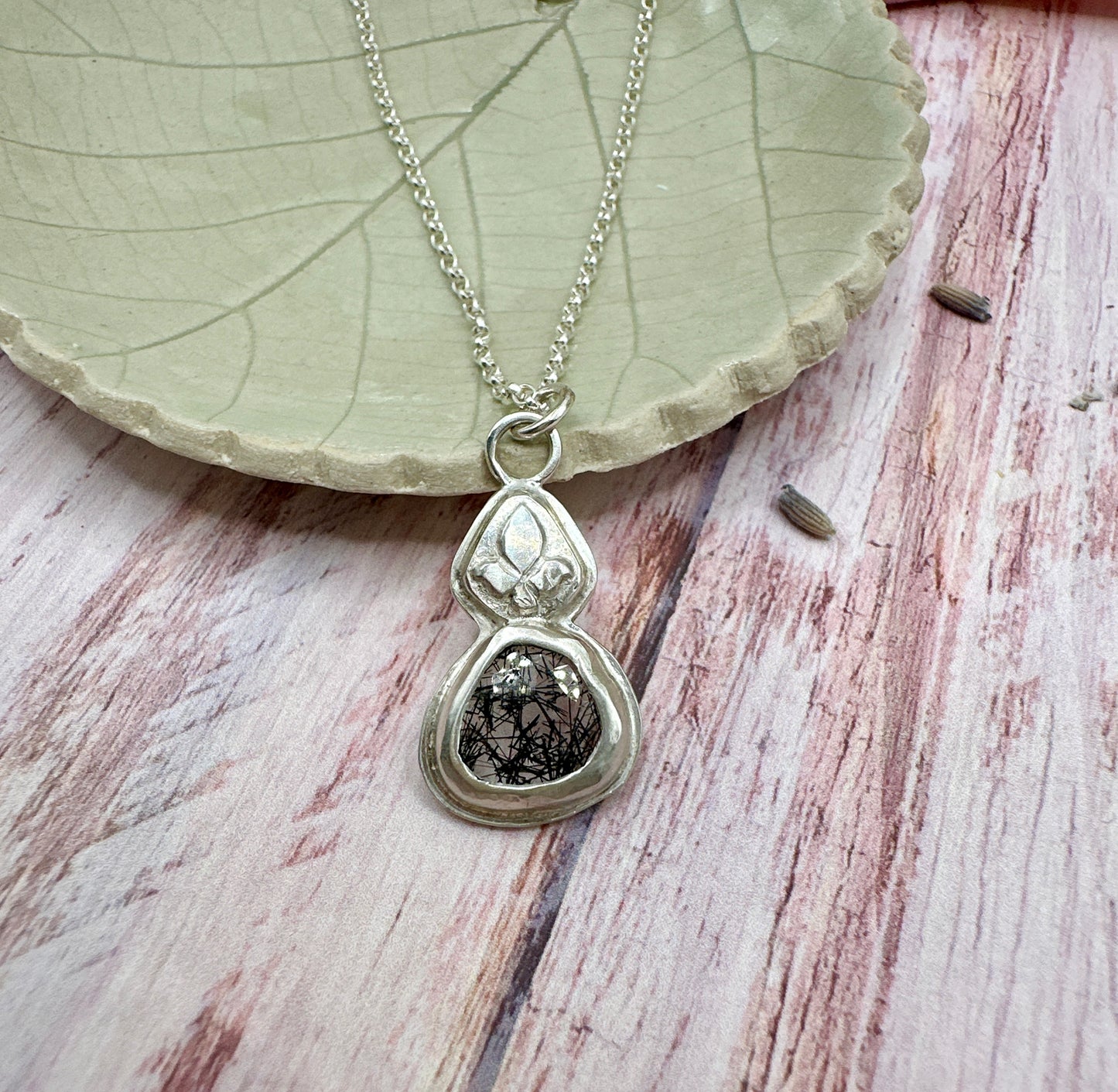 Black Rutilated Quartz Necklace