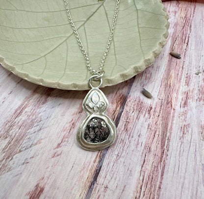 Black Rutilated Quartz Necklace