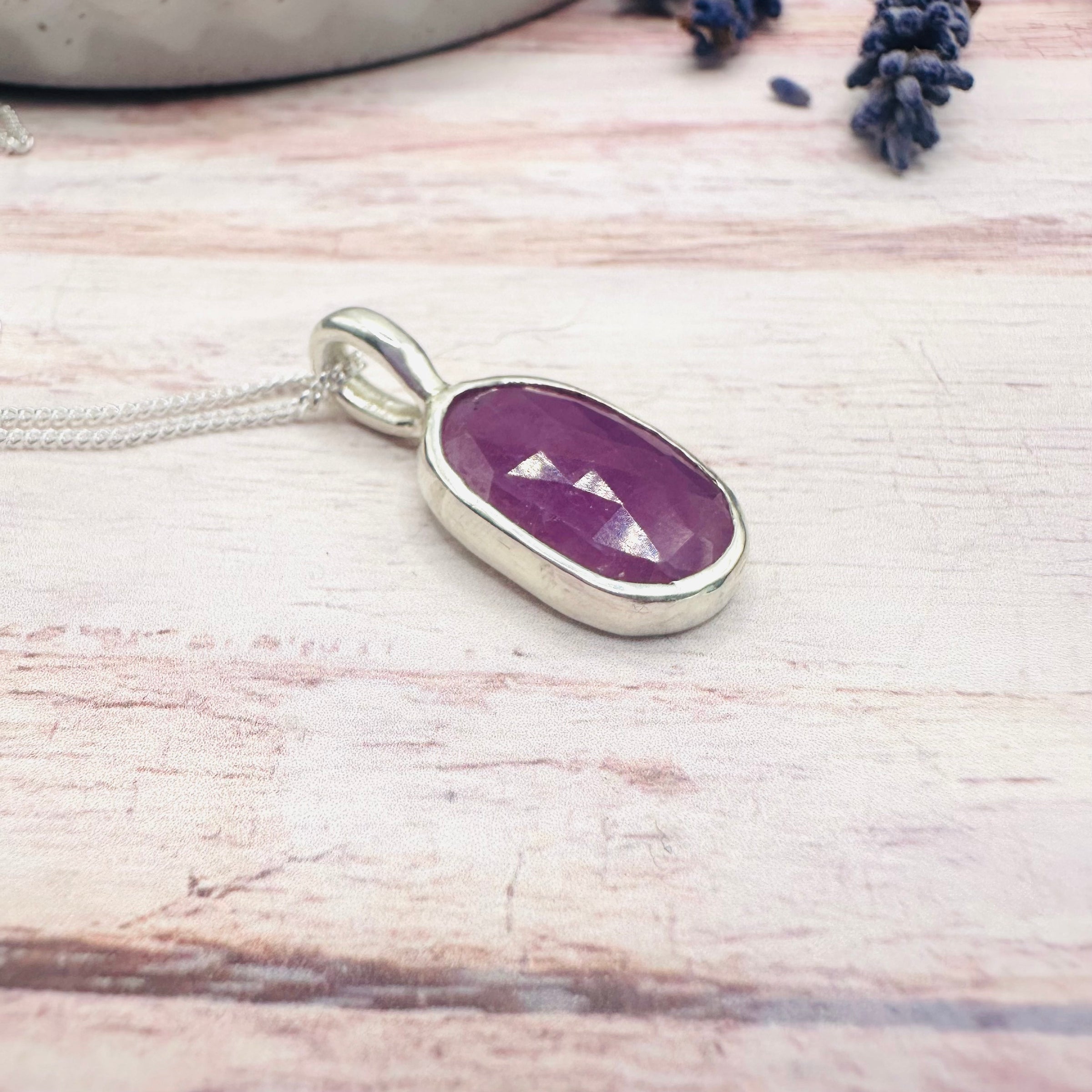 Aurelia Necklace in Pink Sapphire