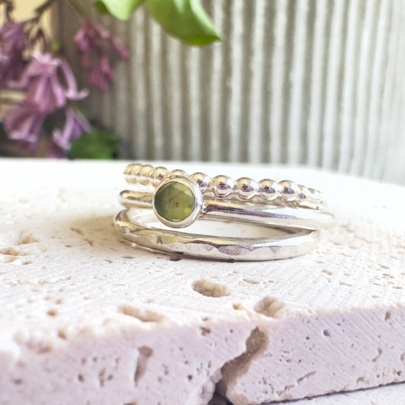 Nathalie Gemstone 3 Ring Set