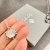 Hexagon Moonstone Necklace