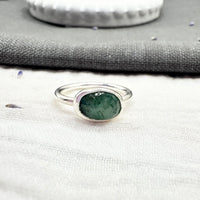 Emerald Sterling Ring - Esme