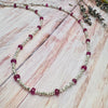 Pink Sapphire & Sterling Silver Necklace - READY NOW
