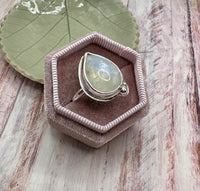Moonstone Teardrop Ring