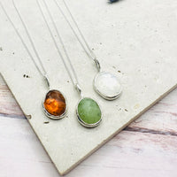 Aurelia Necklace in Peridot, Moonstone & Carnelian