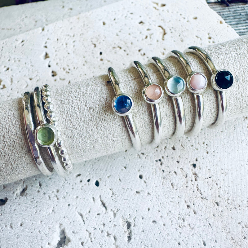 Nathalie Gemstone 3 Ring Set