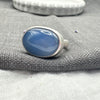 Blue Chalcedony Satin Ring