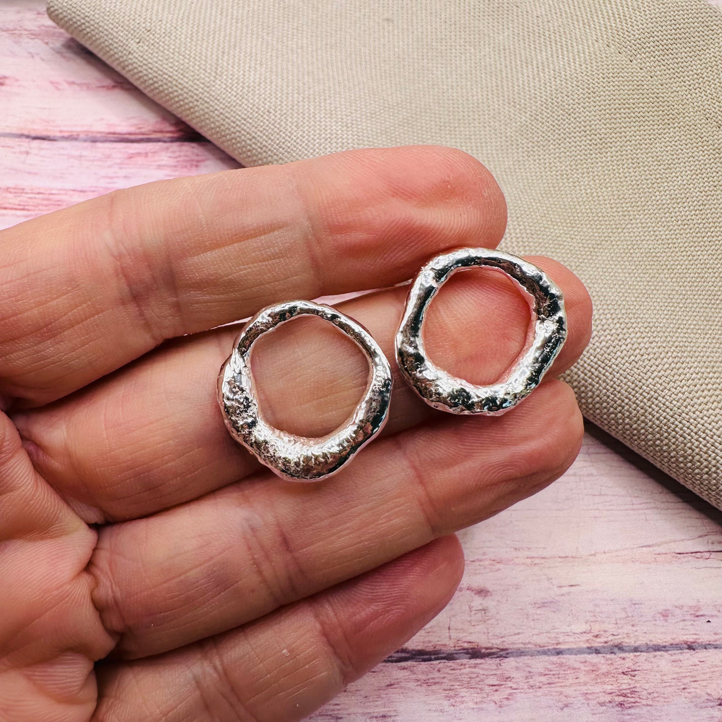 Recycled Silver Orb Earrings