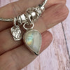 Pear Moonstone Charm Bangle