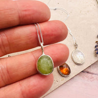 Aurelia Necklace in Peridot, Moonstone & Carnelian