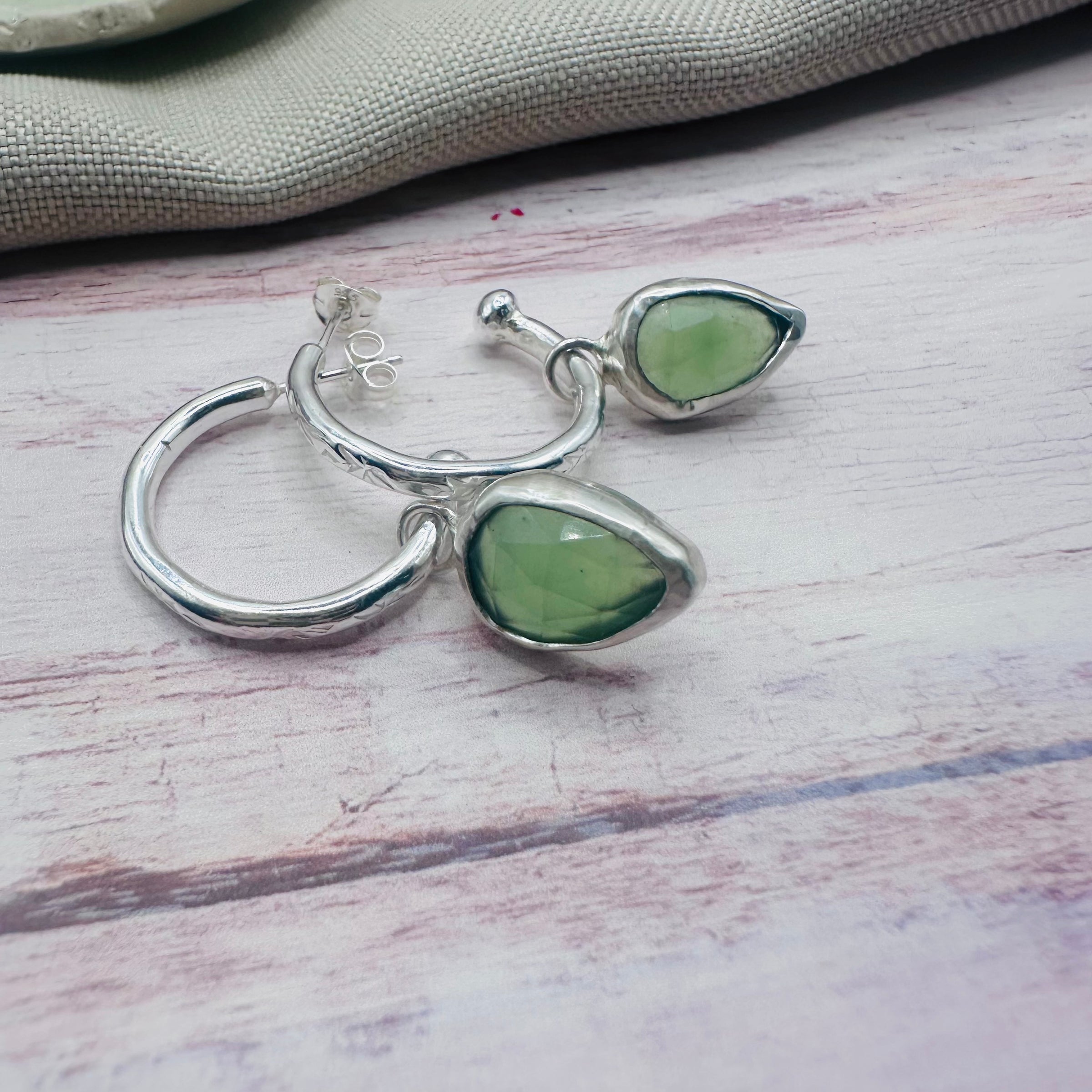 Serpentine Hoop Earrings
