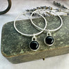 Orb Earrings - Black Obsidian - READY NOW