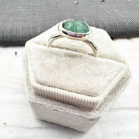 Emerald Sterling Ring - Esme