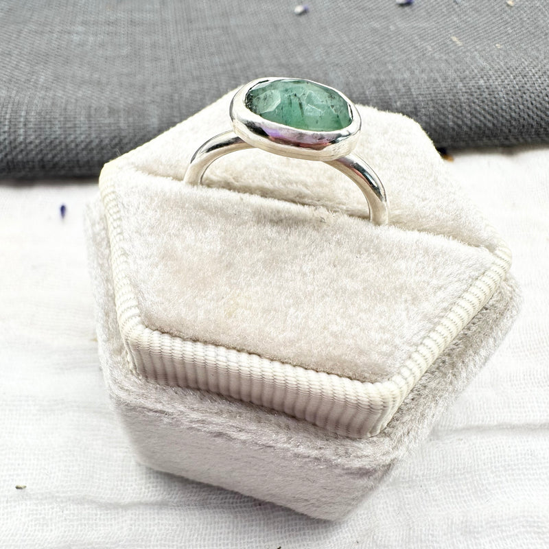 Emerald Sterling Ring - Esme