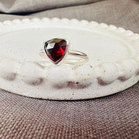 Garnet Trillion Esme Ring