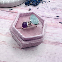 Pear Aquamarine Ring