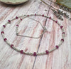 Pink Sapphire & Sterling Silver Necklace - READY NOW