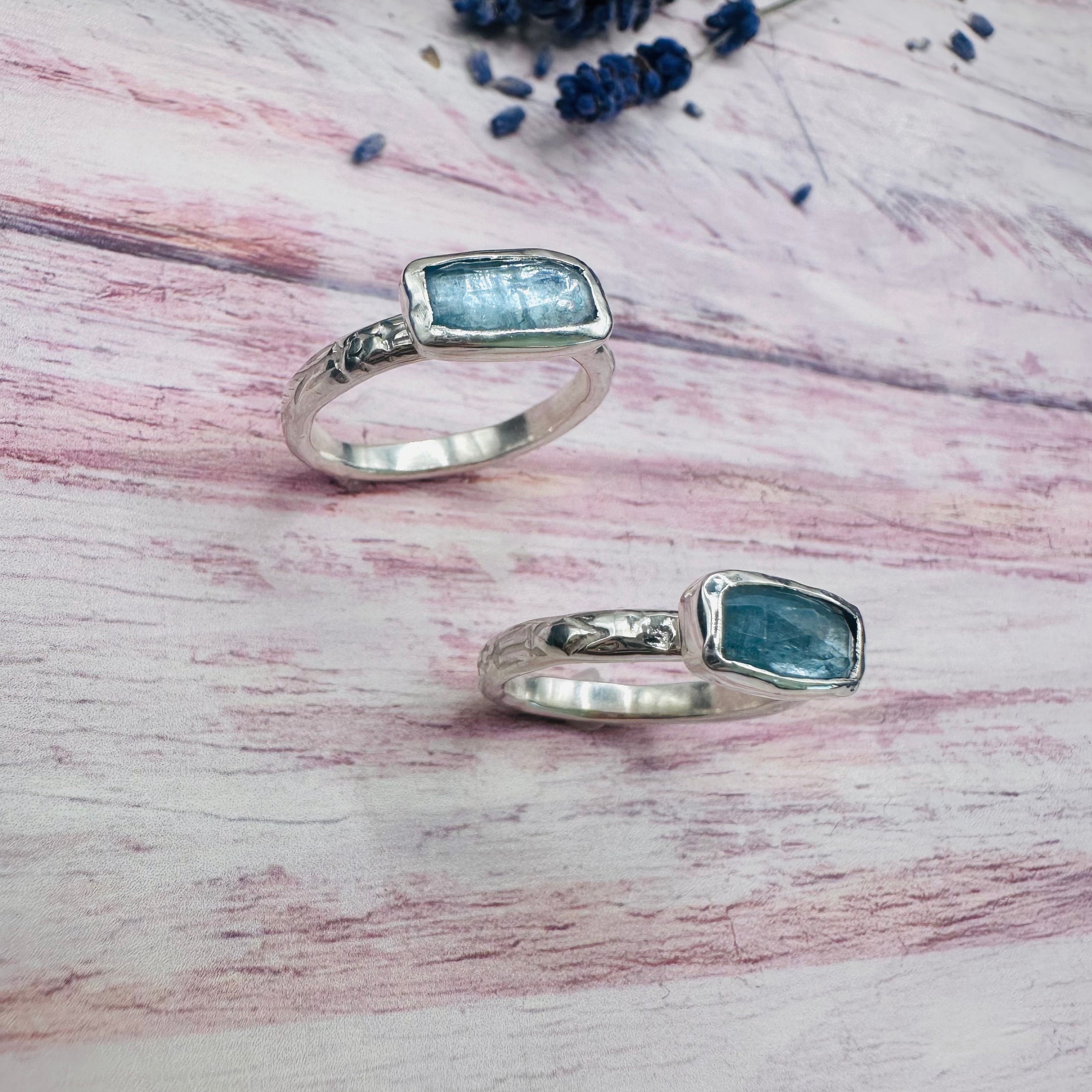 Icy Mint Kyanite Ring
