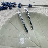 Silver Bar Stud Earrings